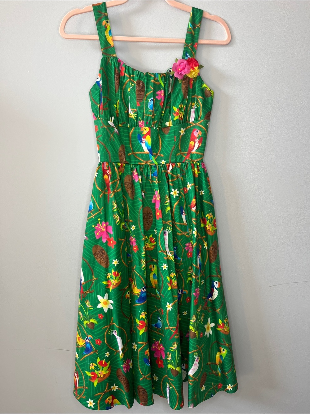 Disney Parks Enchanted Tiki Room Dress from The Dress Shop tropical green summer